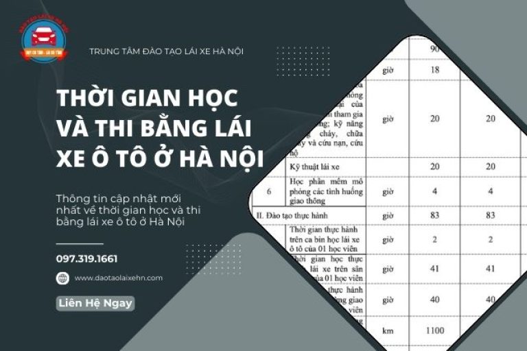 Thời Gian Học Và Thi Bằng Lái Xe Ô Tô Ở Hà Nội